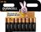 'Duracell Plus AA 16-pack with Power Boost. Features Duracell bunny. Up to 150% extra life compared to other batteries.'