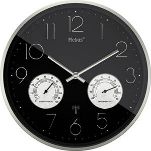 Mebus 12988 Radio Wall clock 30 cm x 30 cm x 30 cm x 4.5 cm Silver
