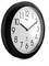 A wall clock with a black frame and white face shows the time as 10:09. The clock has clear, bold black numbers and hands.