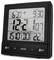 A digital alarm clock showing two alarms set for 6:30 and 9:30, current time 12:21, date 15th, day Monday, and temperature 22°C.