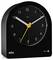 A black analog clock with white numbers and hands, a yellow second hand, shows the time as 10:10. The brand 'Braun' is on the bottom left.