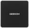 A black square device with the word 'GEEKOM' in white text at the center, featuring a sleek and minimalist design.