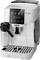 A white De'Longhi Magnifica Start coffee machine with a milk frother and control panel.