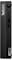 'Front view of a black Lenovo ThinkCentre showcasing USB ports, audio jack, and power button, with vertical branding.'