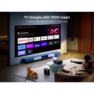 Yaber Projector K2S Pro LCD 800 ANSI lumen 1920 x 1080 Full HD Smart System, integrated apps, Smart-TV dongle, Full HD, -10