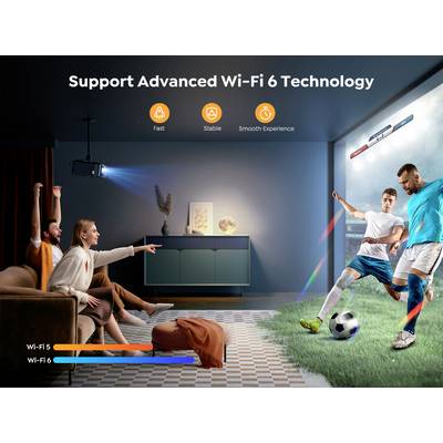 Yaber Projector K2S Pro LCD 800 ANSI lumen 1920 x 1080 Full HD Smart System, integrated apps, Smart-TV dongle, Full HD, -11