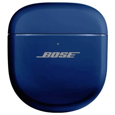 A blue Bose earbud charging case with the Bose logo on the front.
