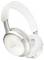 White over-ear Bose headphones with a silver accent on the headband, designed for noise cancellation and comfortable listening.