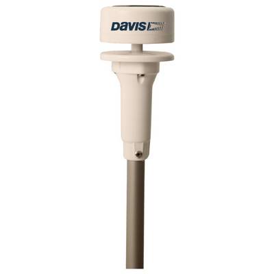 An exterior sensor device mounted on a pole.