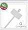 'Pack of 50 white cable ties with label, 100 mm length, QUADRIOS brand, shown in clear packaging. Suitable for organizing cables.'