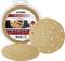 'Scanpart Baking paper inserts for hot air fryers, 16cm.' Two circular brown paper inserts with holes shown. Package in background.