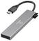 A silver USB-C to Ethernet adapter with an attached cable, featuring the brand logo.