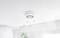 Carbon monoxide detector on a ceiling with floating 'CO' labels, indicating detection of carbon monoxide in the room.