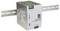 'Single Phase Power Supply' mounted on a rail, with input and output terminals labeled, suitable for industrial applications.