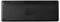 The image shows the underside of a black laptop, featuring vents, rubber feet, and a battery compartment in the center.