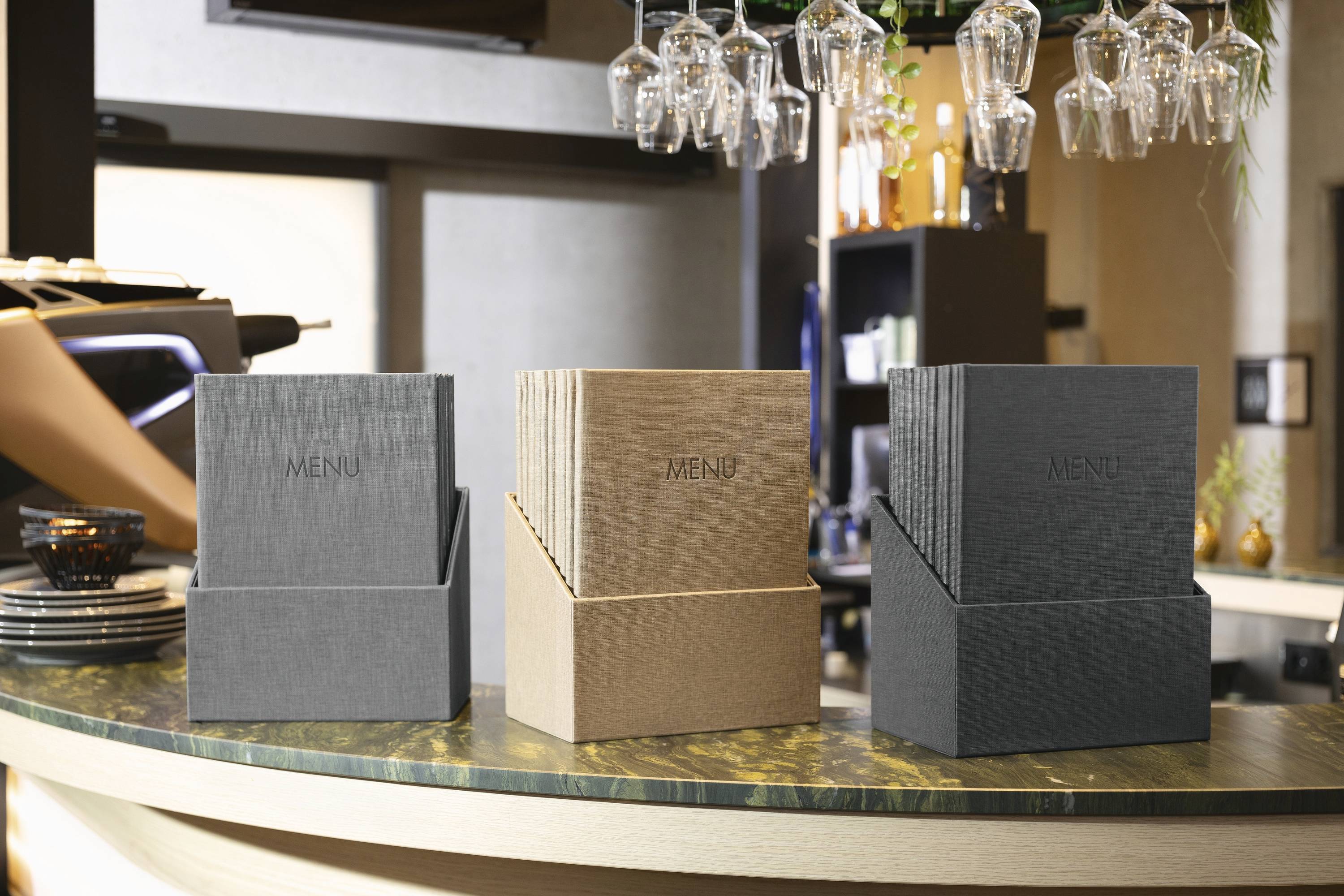 Sigel SM200 Menu folder A4 10 pc(s) incl. storage box Black-3