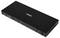 'Black rackmount HDMI switch with four HDMI inputs, one VGA input, Ethernet port, power switch, and LED indicators on the front panel.'