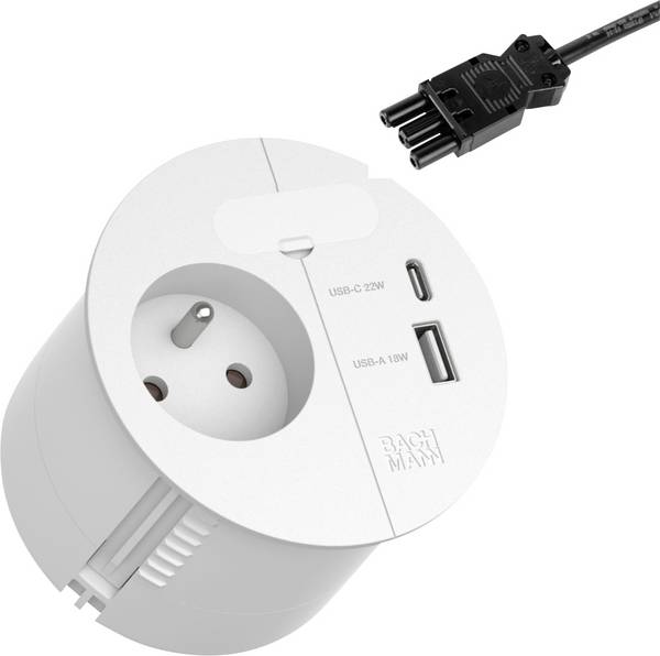Bachmann 938.304 Worktop socket  White
