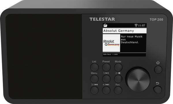 Telestar TOP 200 Schwarz Internet portable radio Internet, DAB+, FM Black