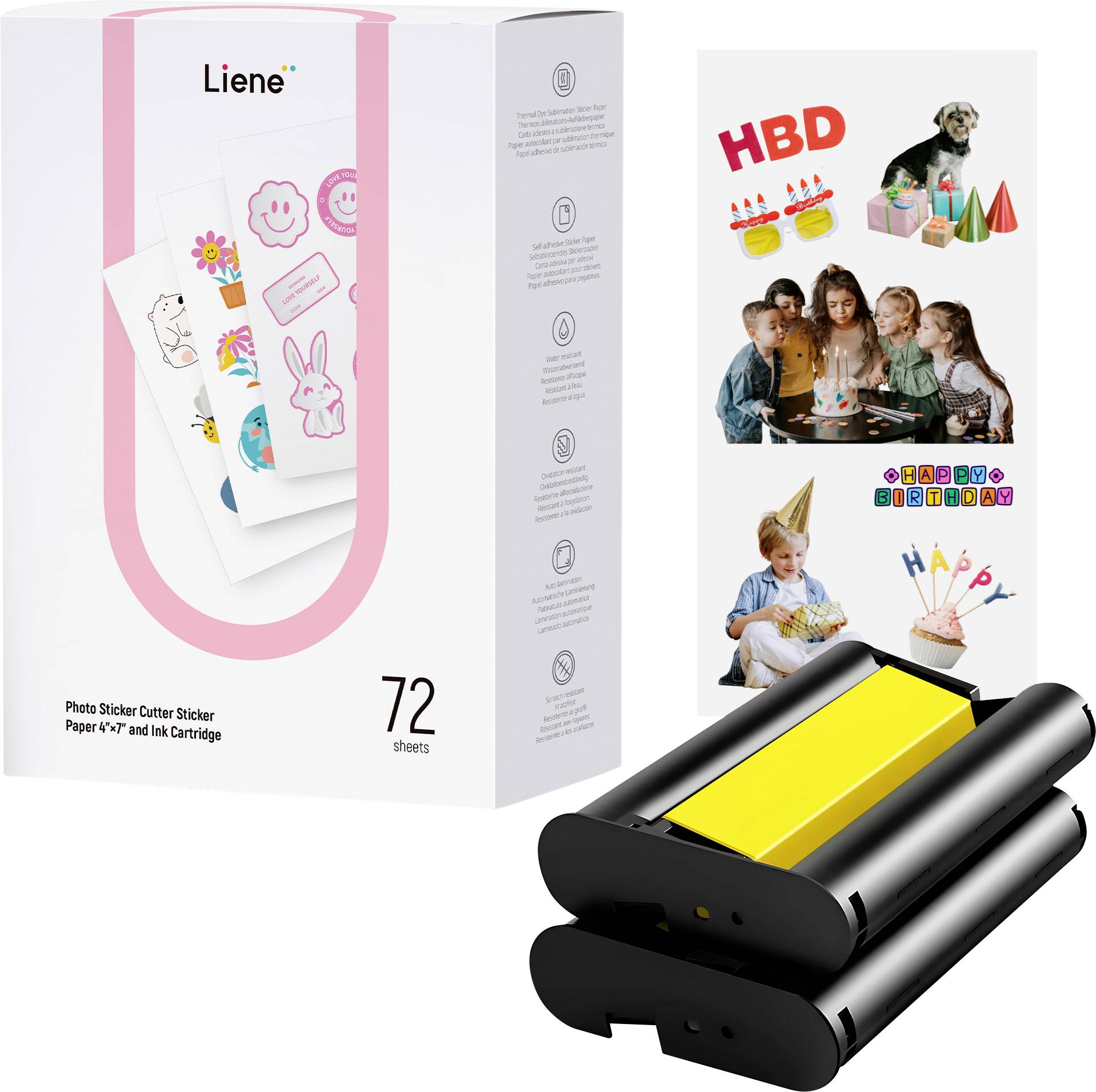 Liene PR001-65010 Photo paper sticker (self-adhesive) 1 Set Self-adhesive-0