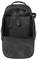 An open black backpack with a spacious main compartment and side mesh pockets, viewed from the front.