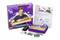 'A science kit named 'Fledermaus-Check' featuring a man smiling on the box and various electronic components for experimentation.'