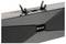 A black soundbar with a 'denver' logo, featuring a sleek design and visible mounting brackets on top. Ideal for enhancing audio.