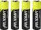 Four VOLTCRAFT 1300 mAh 2602 rechargeable batteries standing upright side by side on a white background.