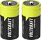 Two Voltcraft 4500 mAh batteries shown side by side on a white background.
