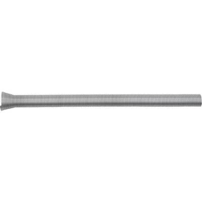A long, vertical metal screw with fine threads and a flat, countersunk head, designed for secure fastening in construction or assembly tasks.