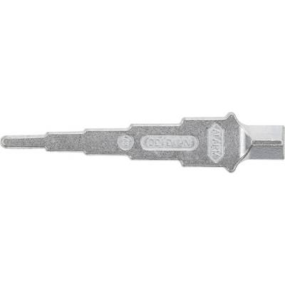 A metal bit with notched edges, labeled 'CEJN' and 'ALFA LAVAL', used for industrial applications, displaying a robust build.