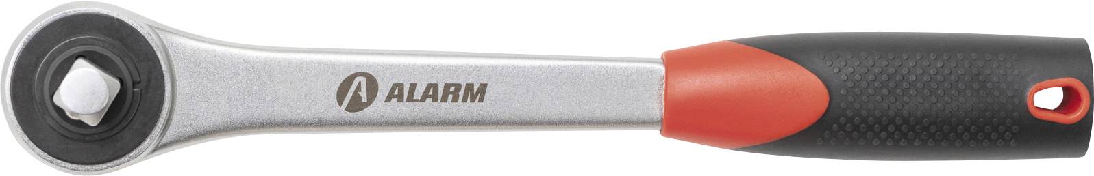 A ratchet wrench with a black and red handle, marked with the brand name 'ALARM'.