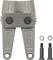'Steel grapple tool parts including two serrated jaws and two bolts with nuts, designed for mechanical gripping applications.'