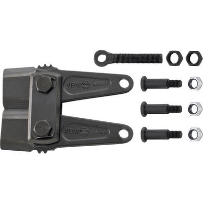A mechanical clamp set with various bolts and nuts, labeled 'VBW Germany', designed for securing or assembling components.
