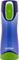A blue and green Contigo water bottle with an 'AUTOSEAL' button on the lid, designed for spill-proof drinking.