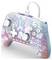 Video game controller with a colorful design featuring outlines of various cartoon characters and symbols from a game series.