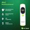 A multifunctional thermometer with display shows 36.8 °C. Functions: forehead temperature for adults and children, ear and object temperature measurement.