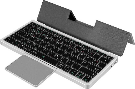 LogiLink ID0214 Bluetooth® Keyboard and mouse set German, QWERTZ Space Grey Easy Switch to 3 devices