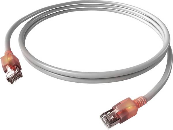 Easylan CS1OAADAD0070 RJ45 Patch cable CAT 6A S/FTP 7.00 m Grey double shielding, Halogen-free, Flame-retardant 1 pc(s)