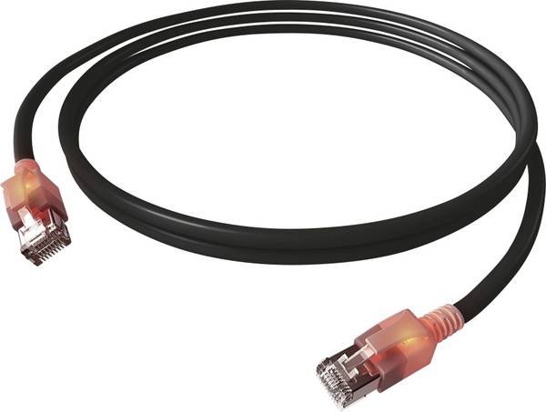 Easylan CS1OSADAD0070 RJ45 Patch cable CAT 6A S/FTP 7 m Black double shielding, Halogen-free, Flame-retardant 1 pc(s)