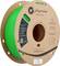 'Polymaker' brand green 3D printing filament spool, HT-PLA, 1.75 mm diameter. Features support and recycle symbols on the label.