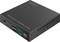 A black HDMI fiber KVM IP receiver supporting 4K 60Hz, with multiple ports for connectivity, including USB, RS-232, and reset button.