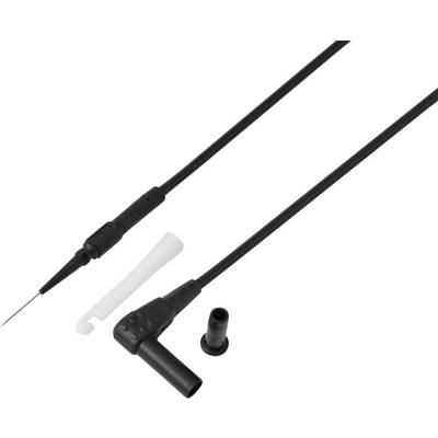A black pressure probe with two cables and a protective cap for accurate measurement applications.