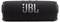 Black JBL portable Bluetooth speaker with textured surface, displaying the JBL logo prominently.