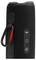 Portable Bluetooth speaker with textured black fabric, four control buttons, and a red carabiner clip on the side marked 'FLIP 7'.