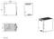 Technical drawing of a power supply unit showing front, side, top, and perspective views with dimensions and connection details.