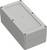 A rectangular gray electronic enclosure box with six screw holes visible on the top surface, used for housing electrical components.