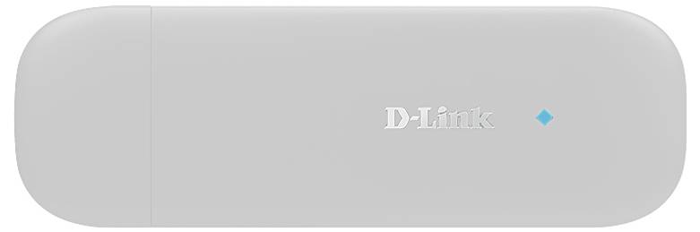 A gray USB modem with the brand name 'D-Link' on its surface.