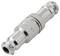 A metal cable connector with a knurled grip, designed for securely joining electrical cables.