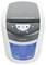 A white and gray paper shredder with a blue bin, featuring control buttons on top and the brand 'Leitz' displayed on the front.